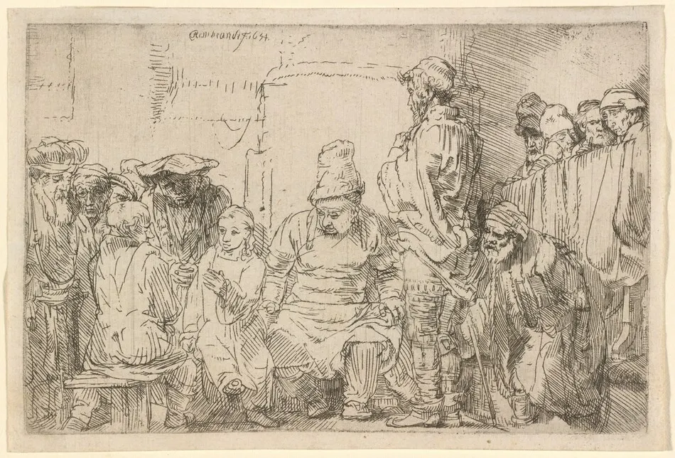 Christ Seated Disputing with the Doctors by Rembrandt van Rijn
