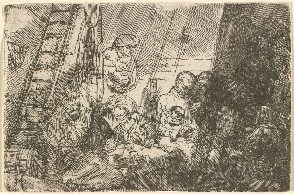 The Circumcision in the Stable by Rembrandt van Rijn