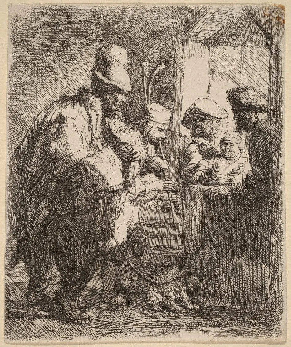 The Strolling Musicians by Rembrandt van Rijn