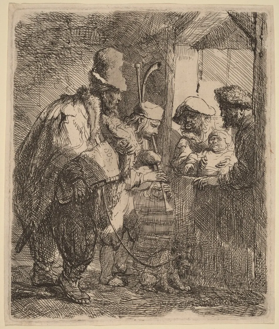 The Strolling Musicians by Rembrandt van Rijn