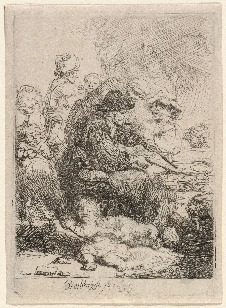 The Pancake Woman by Rembrandt van Rijn