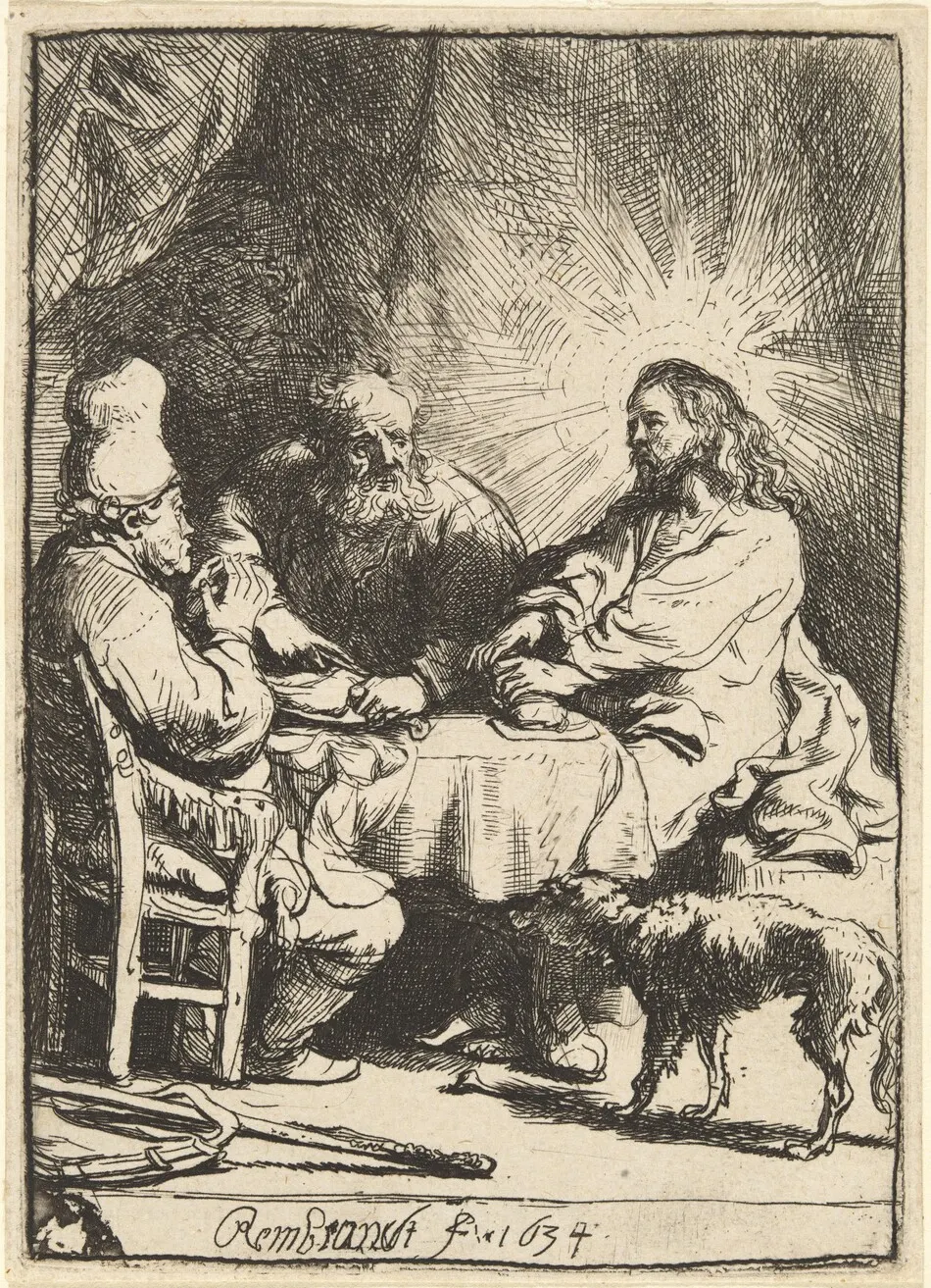 Christ at Emmaus: the Smaller Plate by Rembrandt van Rijn