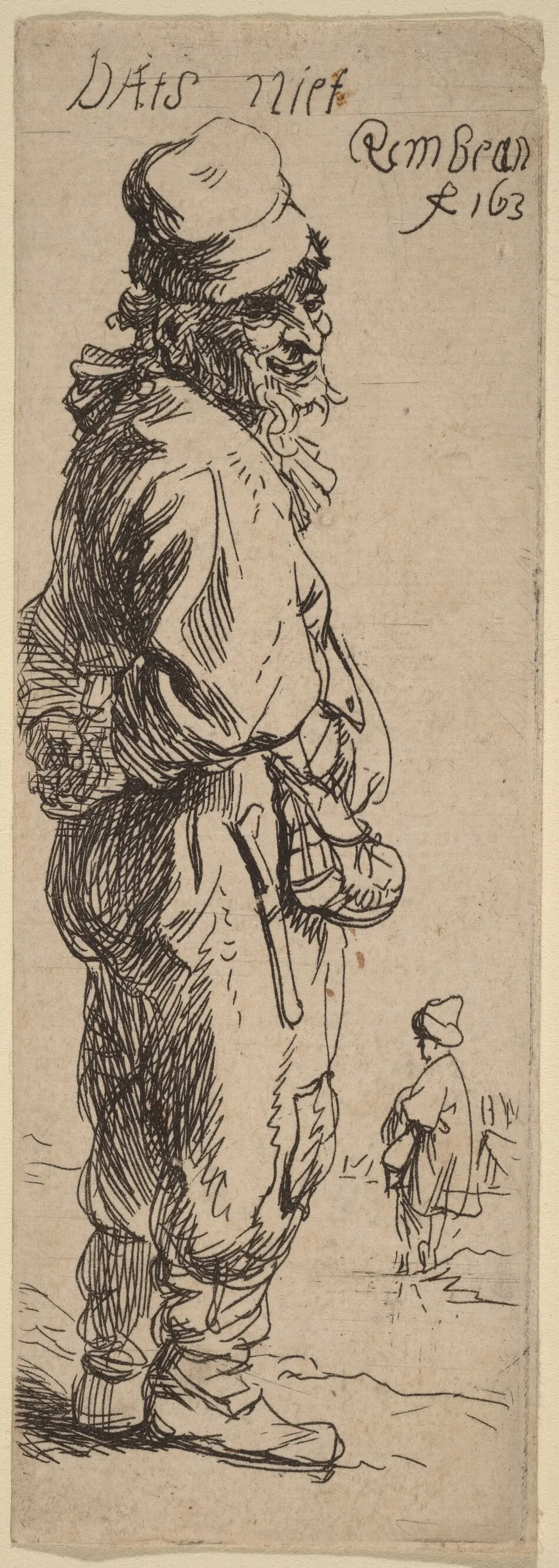 A Peasant Replying: "Dats niet" (That's nothing) by Rembrandt van Rijn