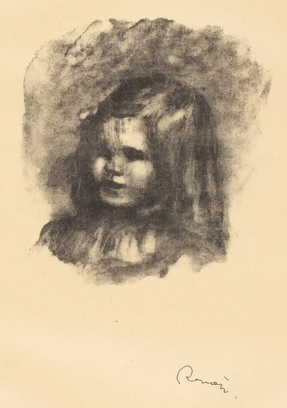 Claude Renoir, turned left (Claude Renoir, tourne a gauche) by Auguste Renoir