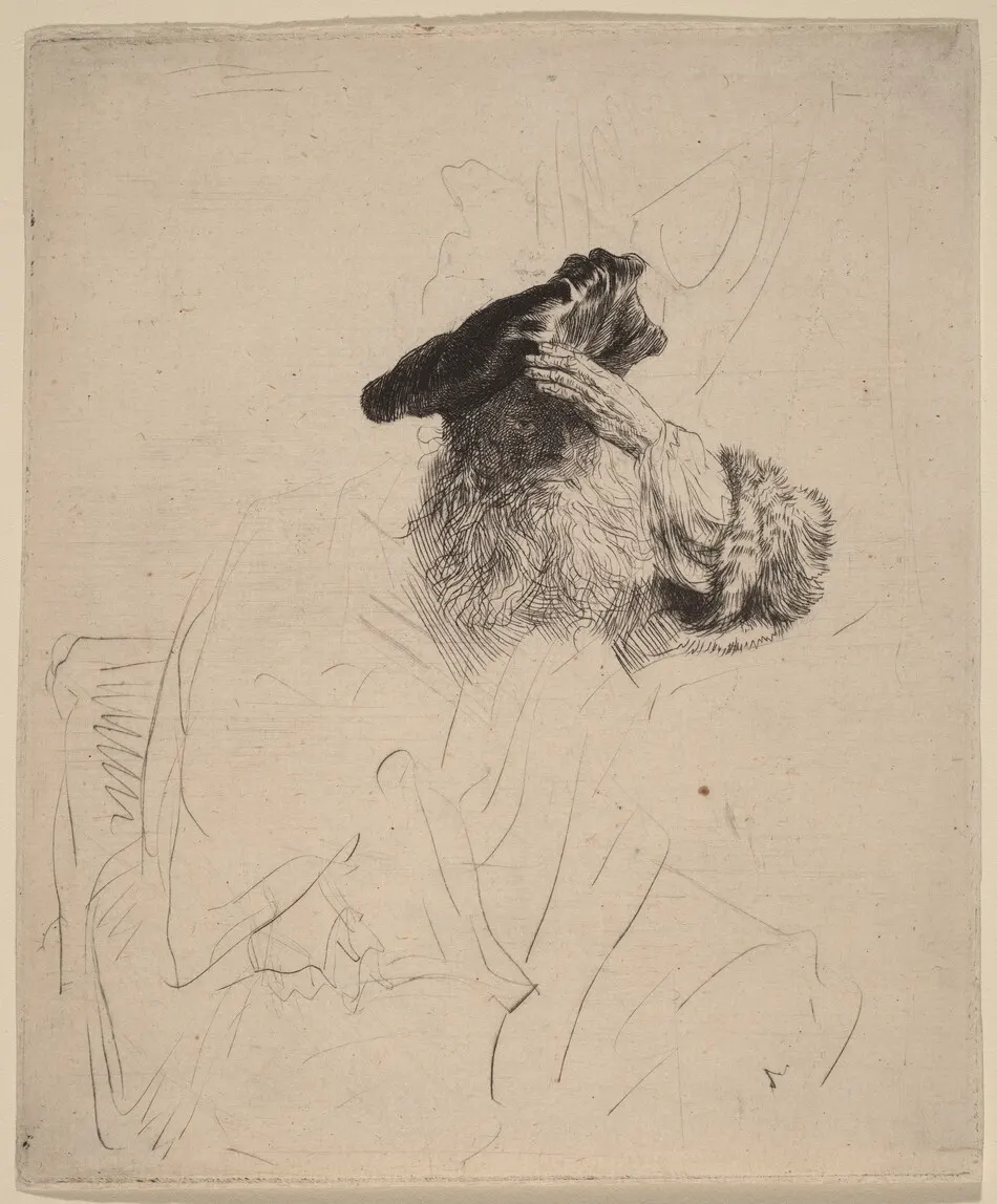 Old Man Shading His Eyes with His Hand by Rembrandt van Rijn