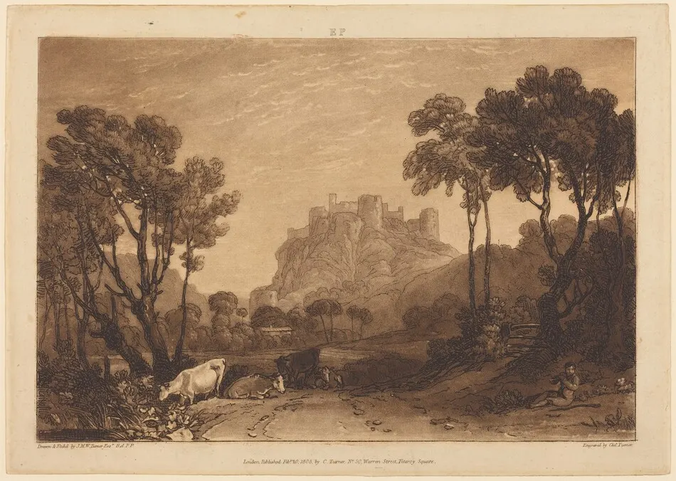 The Castle Above the Meadows by J.M.W. Turner