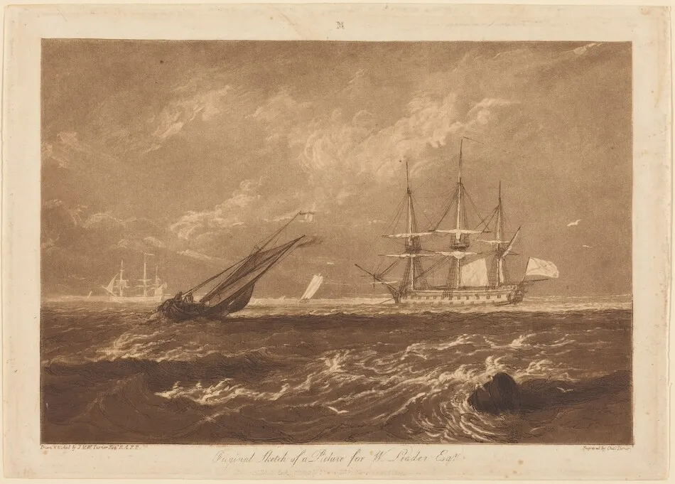 The Leader Sea Piece by J.M.W. Turner
