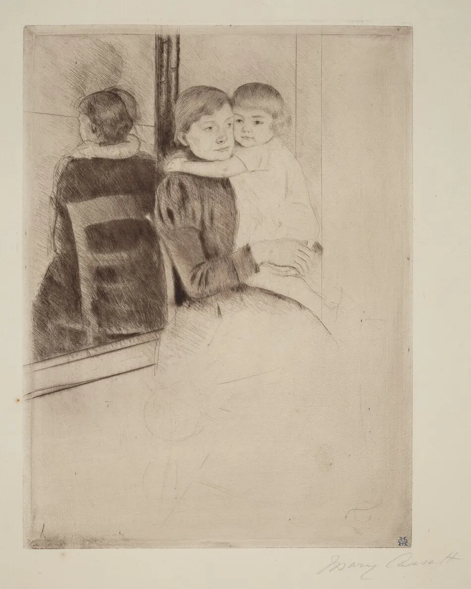 The Mirror by Mary Cassatt