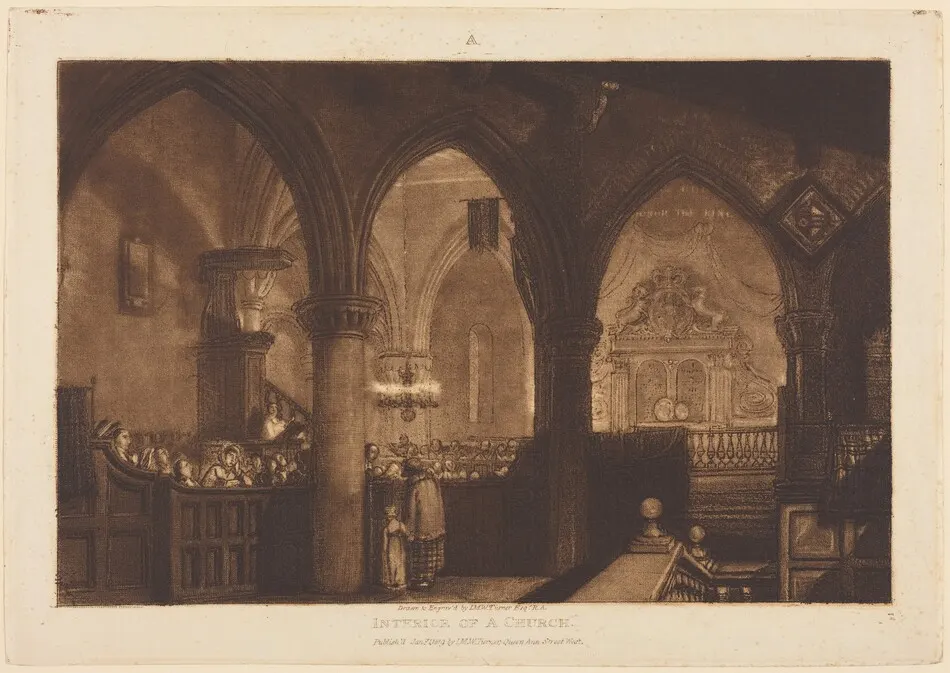 Interior of a Church by J.M.W. Turner