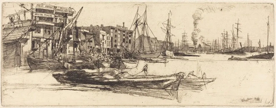 Thames Warehouses by James McNeill Whistler