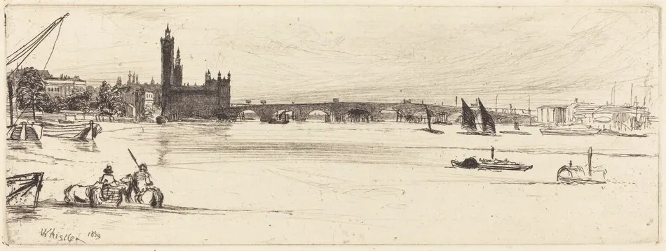 Old Westminster Bridge by James McNeill Whistler