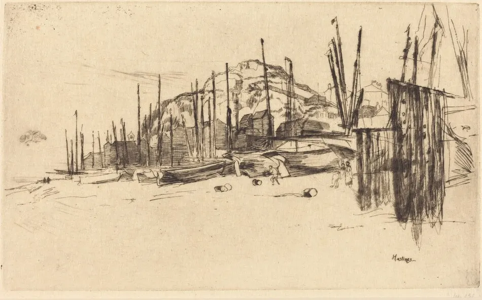 Fishing Boats, Hastings by James McNeill Whistler
