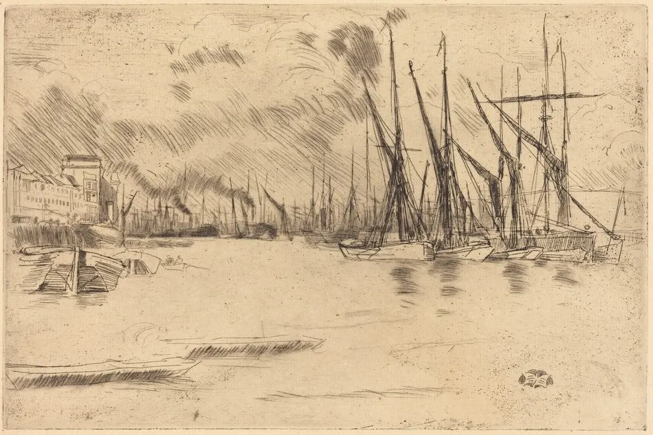 From Pickle-Herring Stairs by James McNeill Whistler