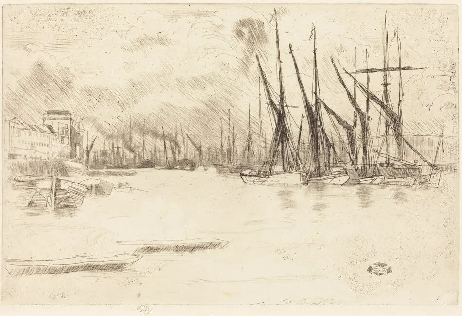 From Pickle-Herring Stairs by James McNeill Whistler