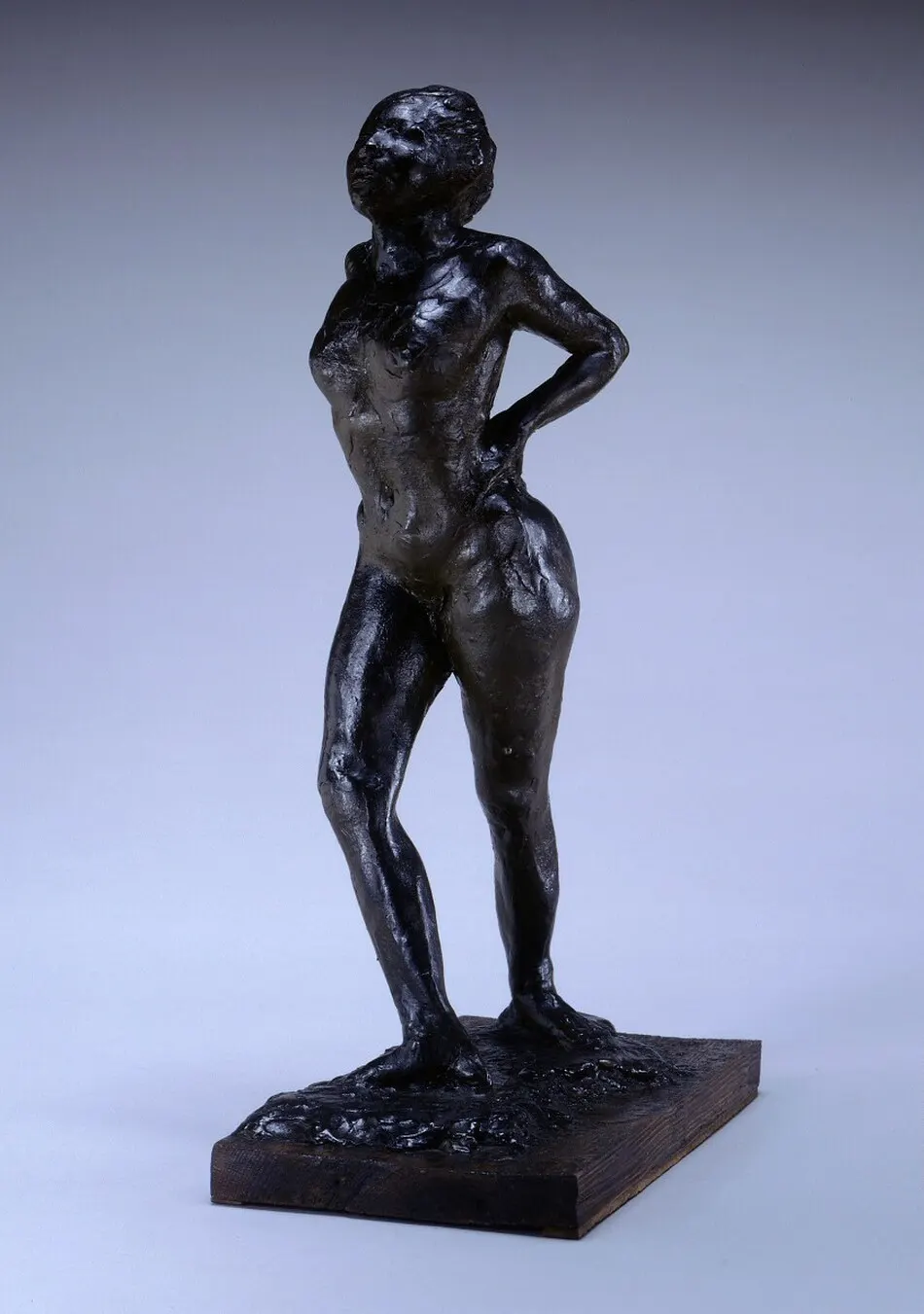 Dancer at Rest, Hands Behind Her Back, Right Leg Forward by Edgar Degas