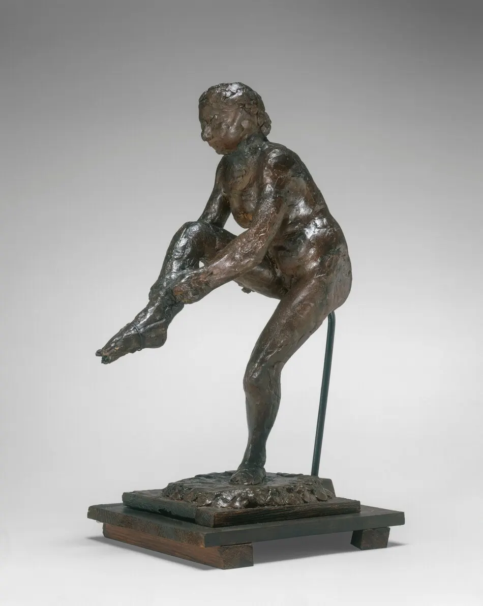 Dancer Putting on Her Stocking by Edgar Degas