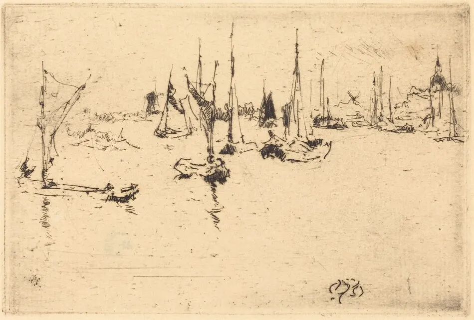 Boats, Dordrecht by James McNeill Whistler