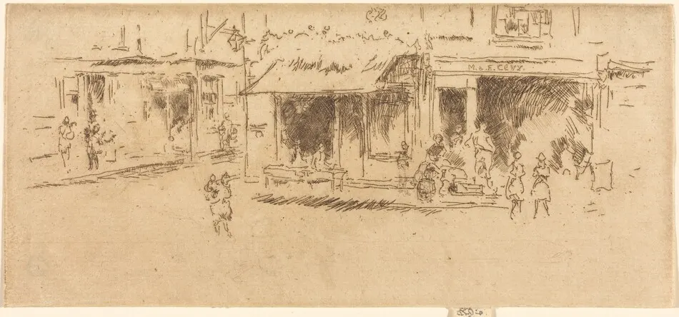 Saint James's Place, Hounsditch by James McNeill Whistler