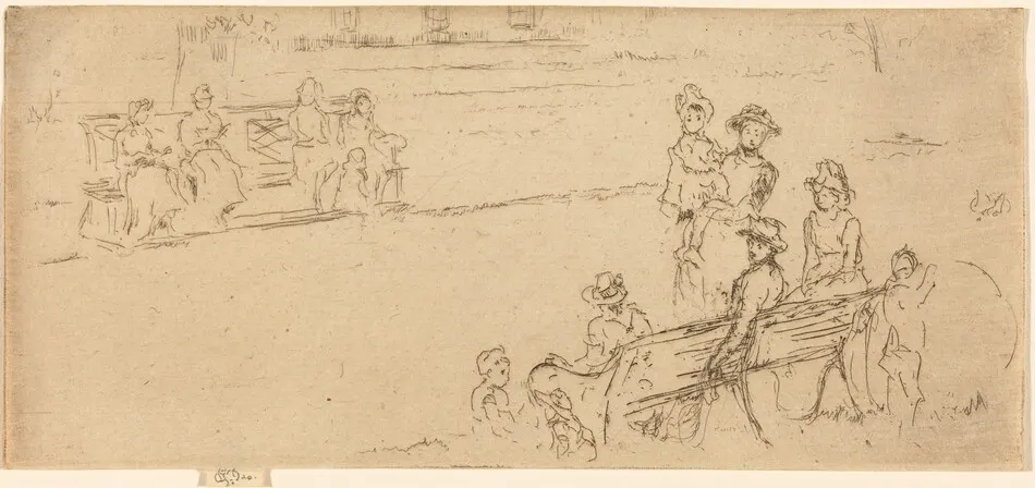 Long Seats, Gray's Inn by James McNeill Whistler