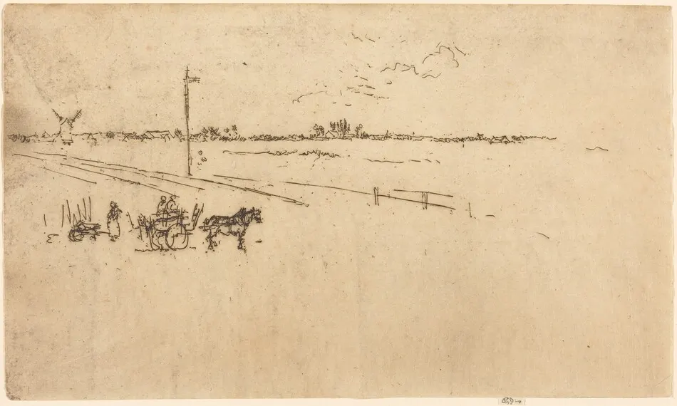 Railway Station, Voves by James McNeill Whistler