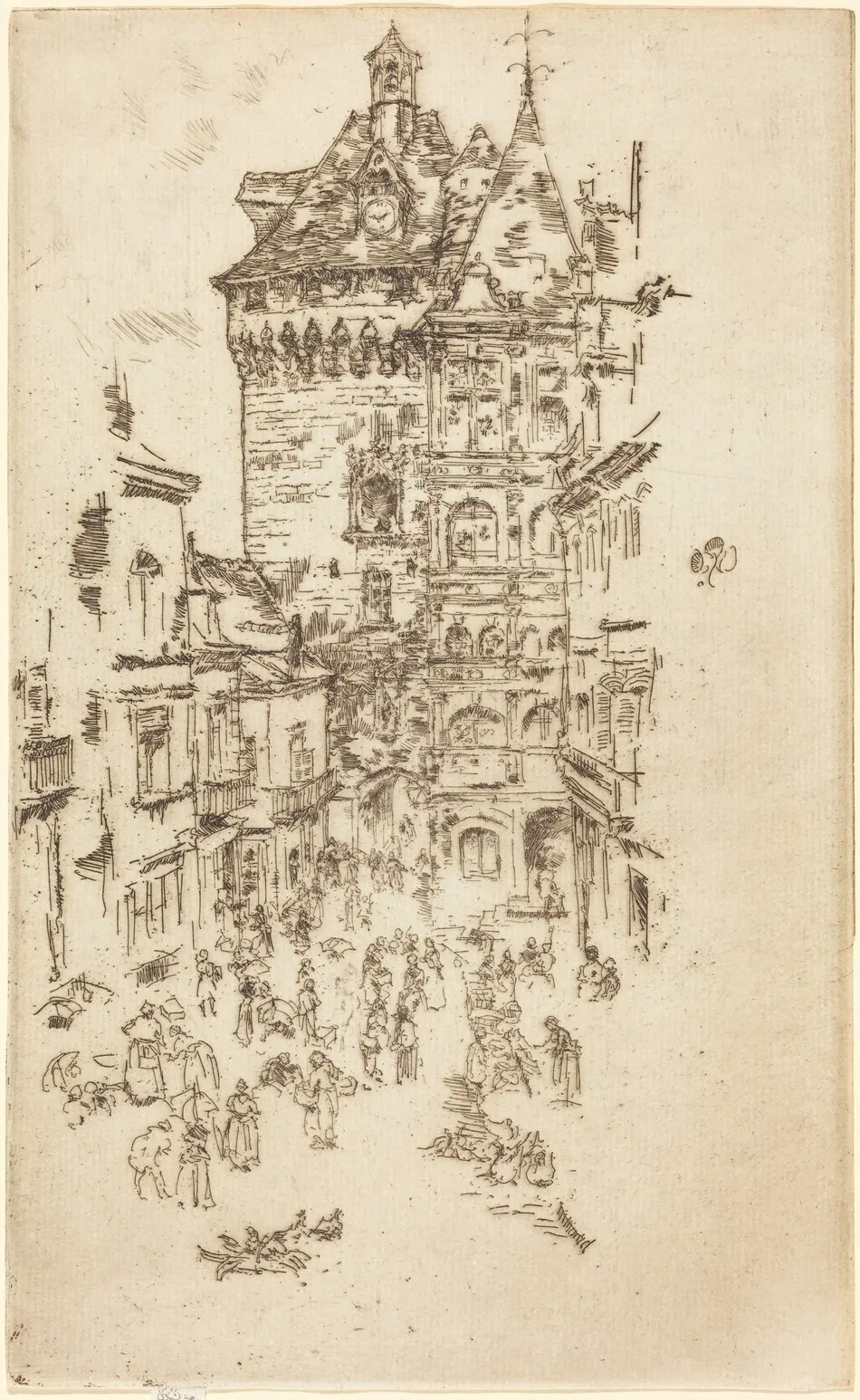 Hotel de Ville, Loches by James McNeill Whistler