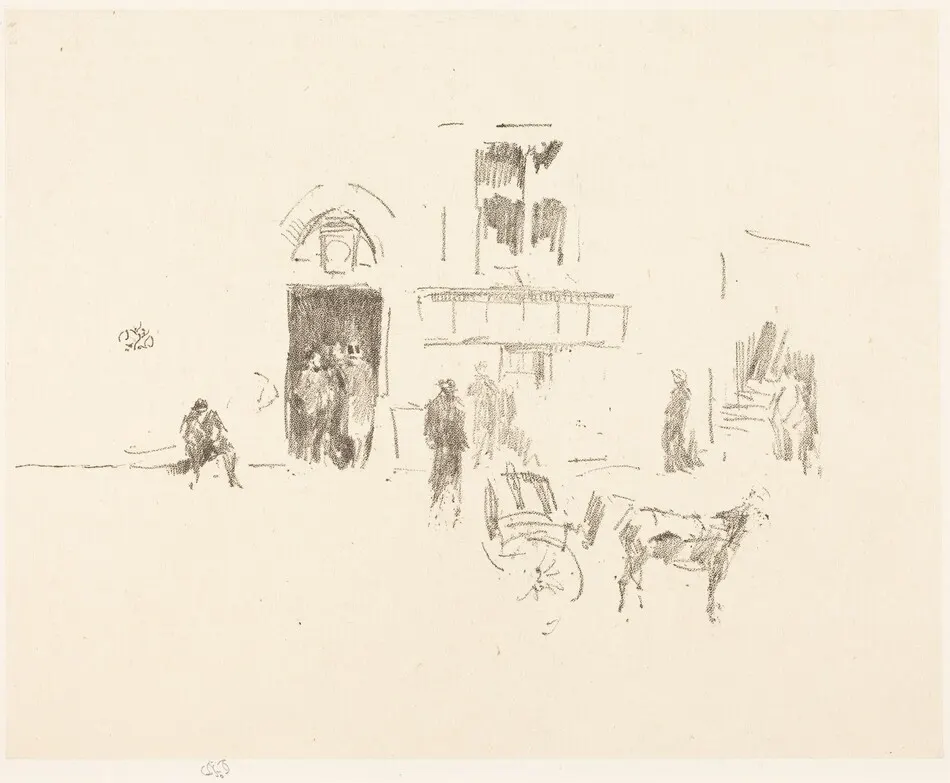 Gaiety Stage Door by James McNeill Whistler