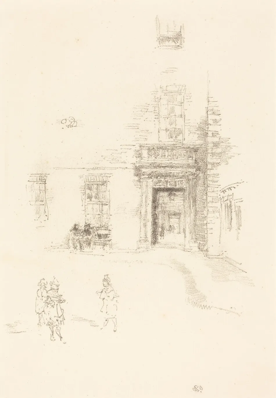 Courtyard, Chelsea Hospital by James McNeill Whistler