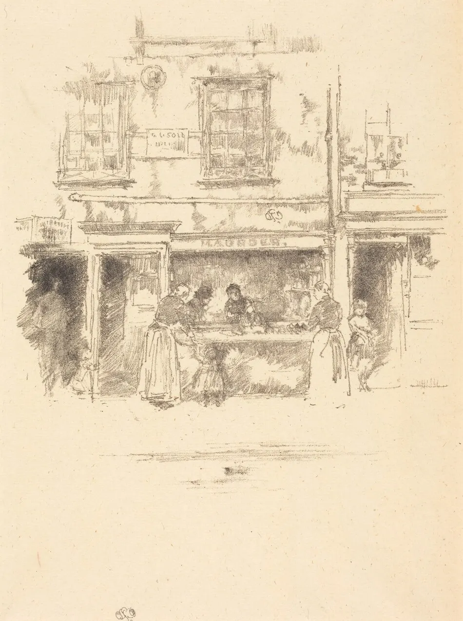 Maunder's Fish Shop, Chelsea by James McNeill Whistler