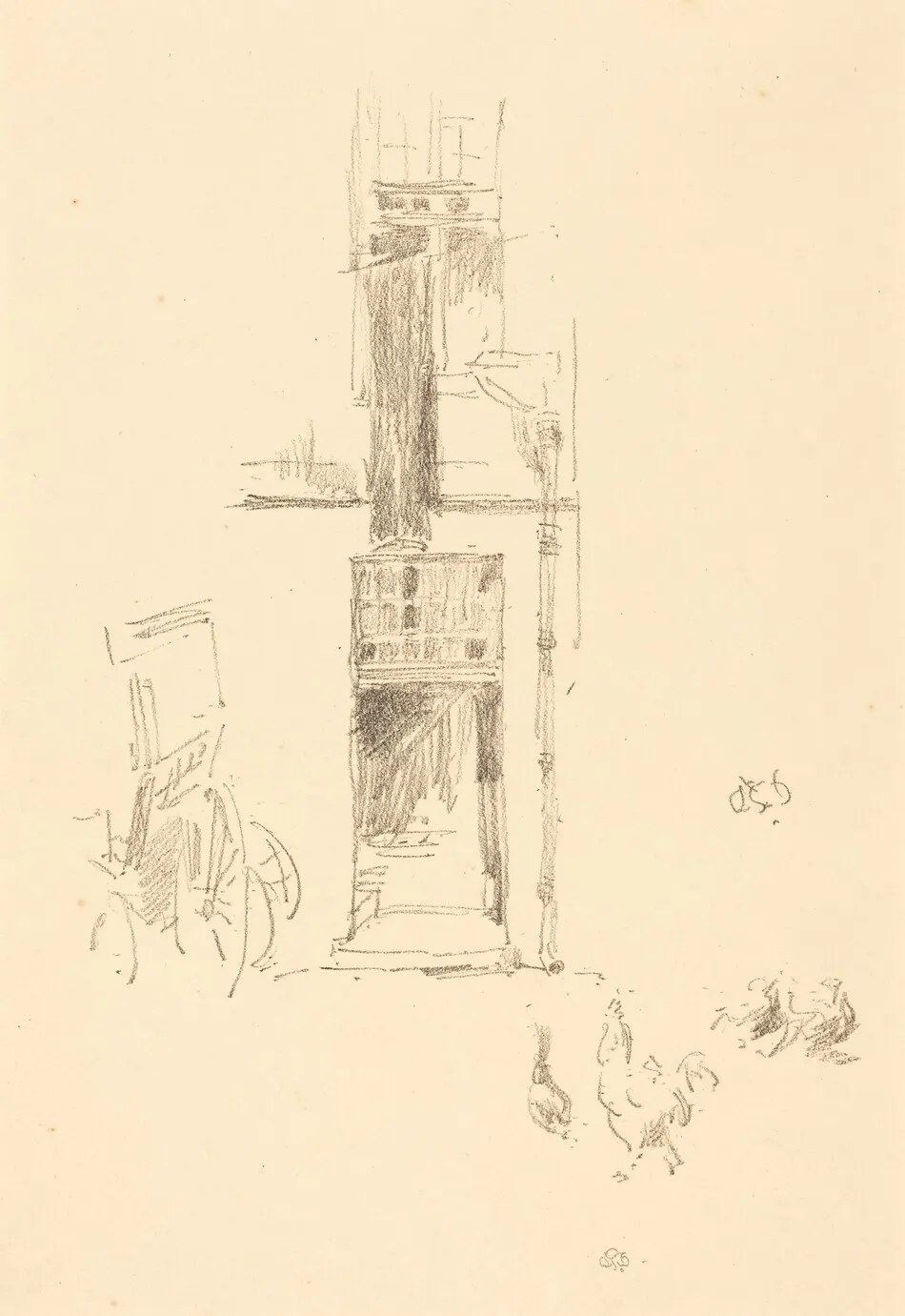 Cocks and Hens, Hôtel Colbert by James McNeill Whistler