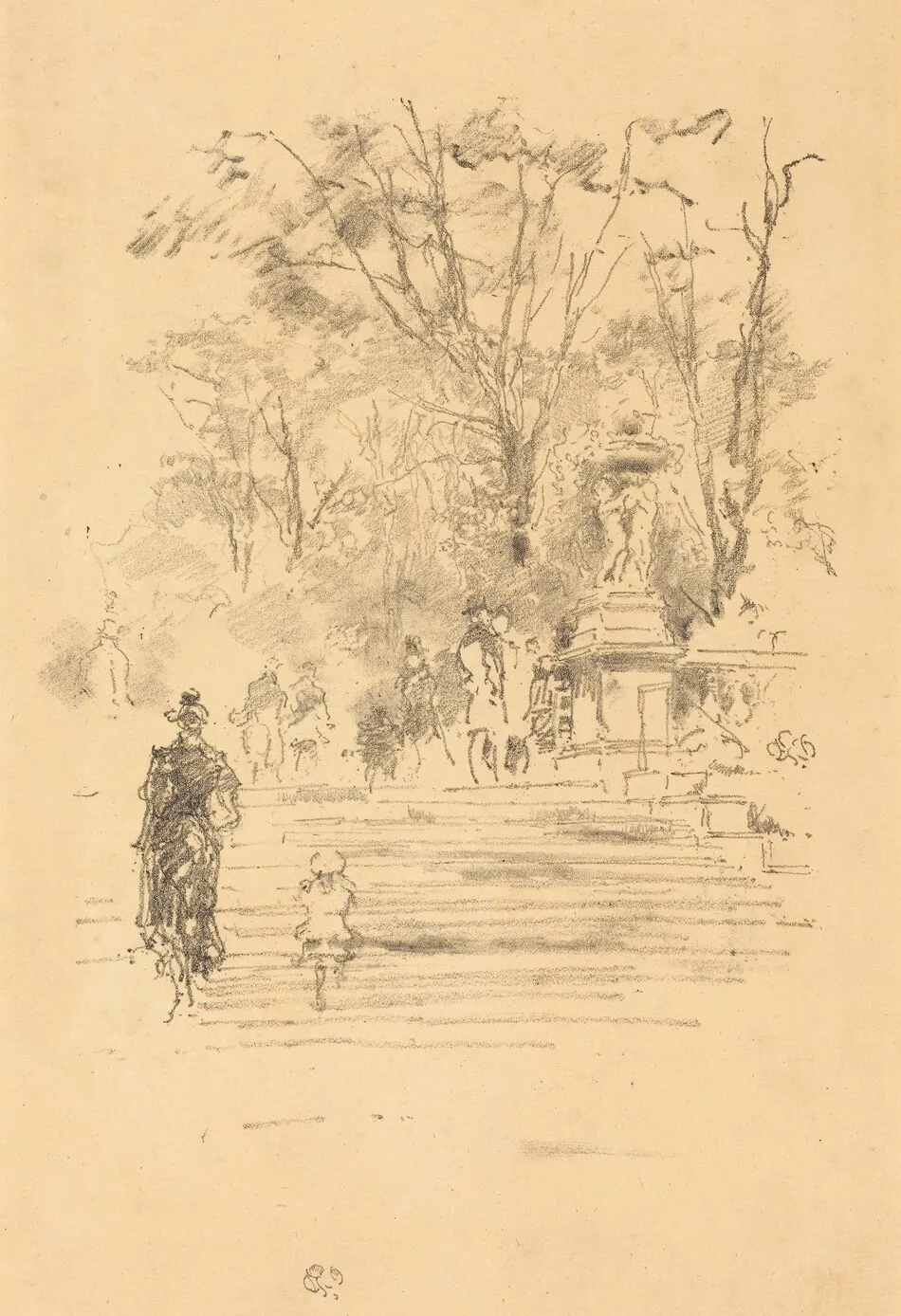 The Steps, Luxembourg by James McNeill Whistler