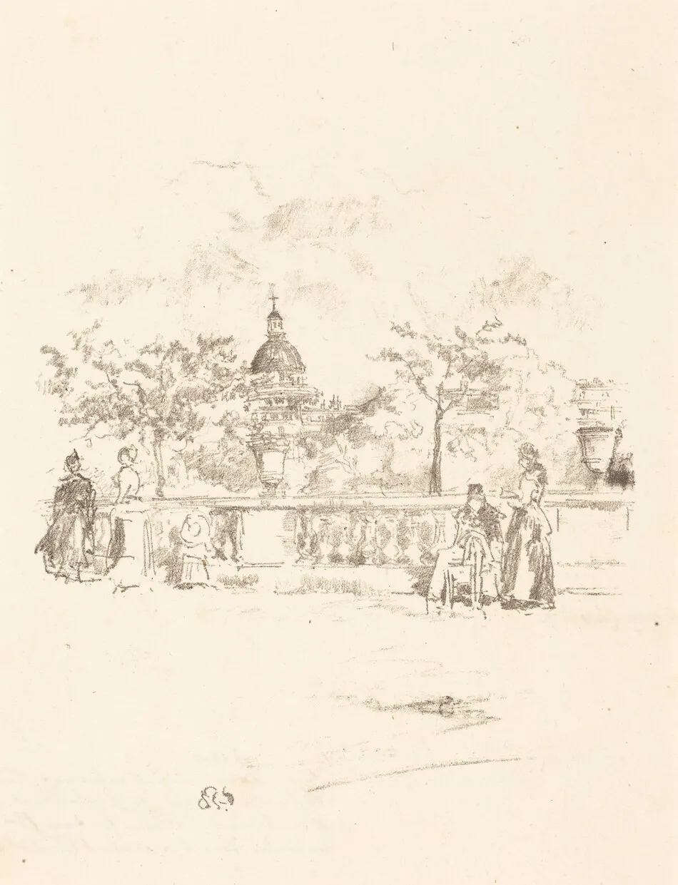 The Pantheon, from the Terrace of the Luxembourg Gardens by James McNeill Whistler
