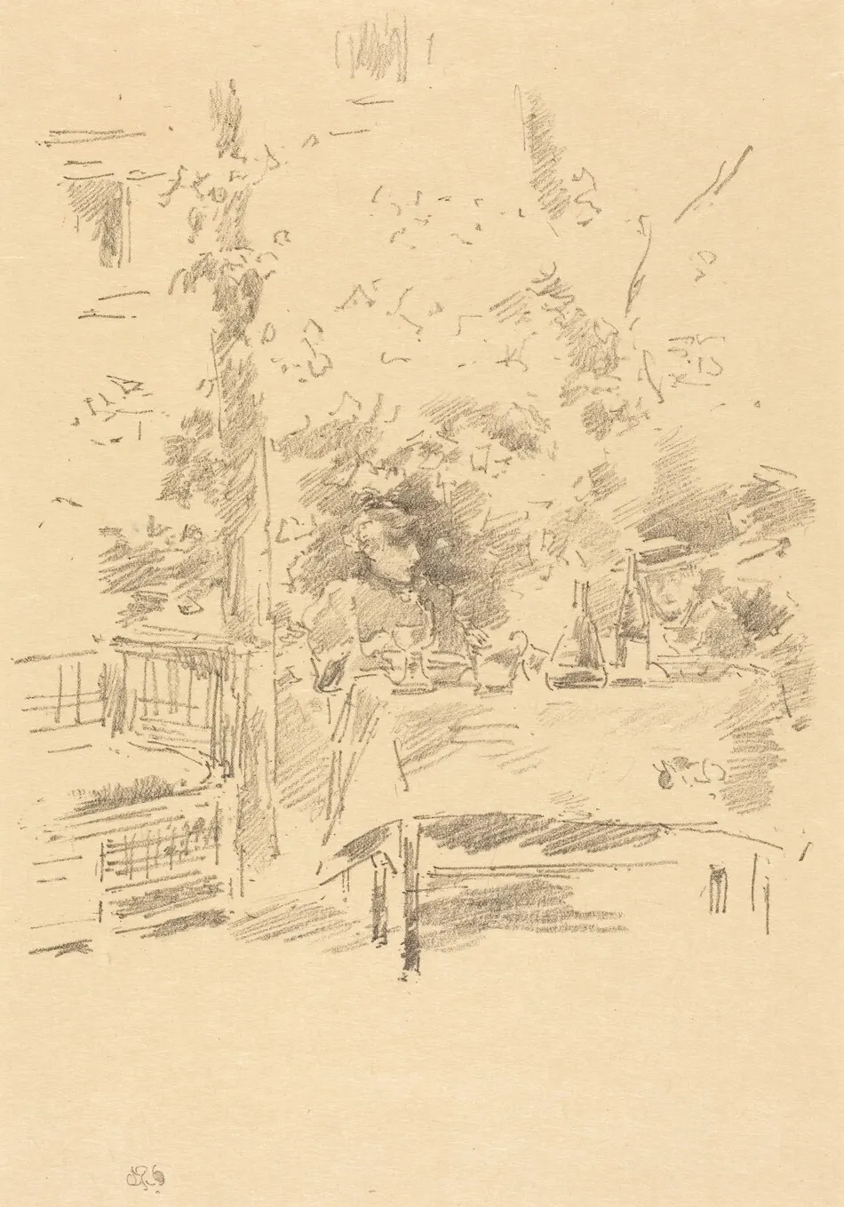 Tête-à-tête in the Garden by James McNeill Whistler