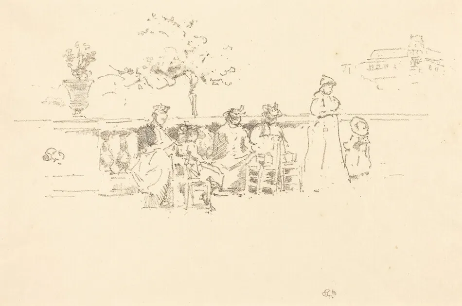 The Terrace, Luxembourg by James McNeill Whistler