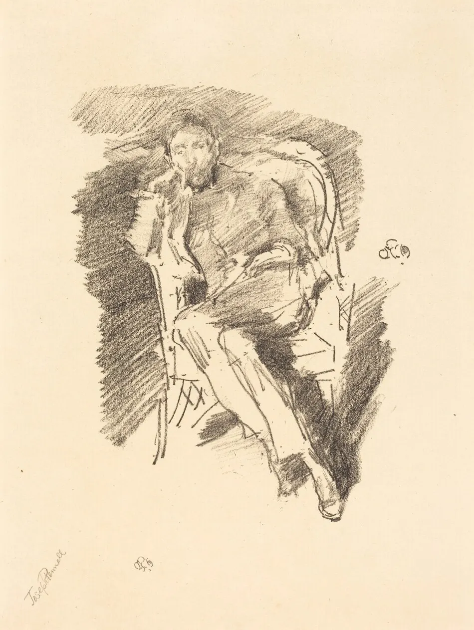 Firelight: Joseph Pennell, No. 2 by James McNeill Whistler