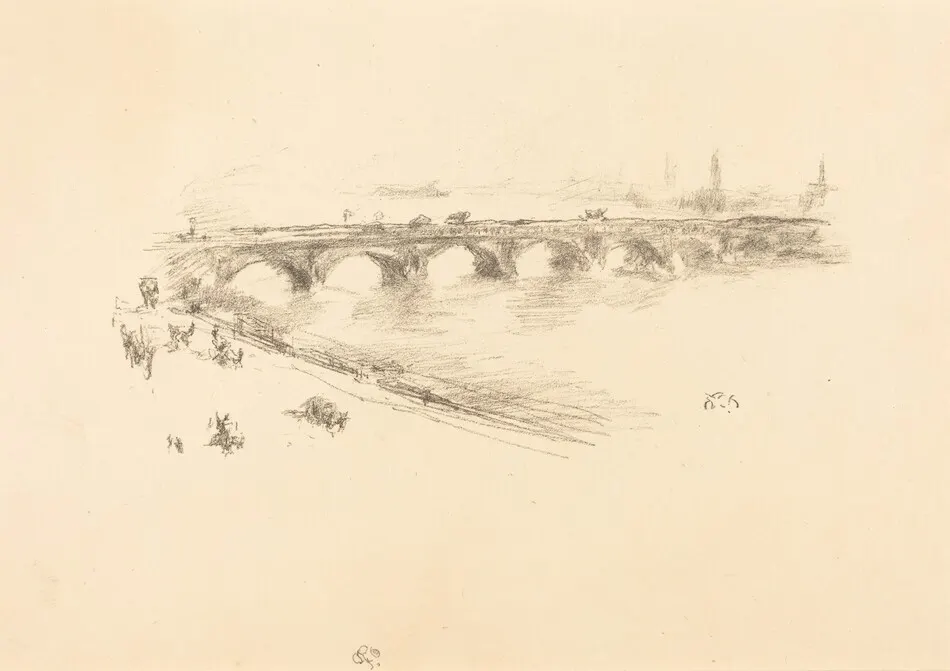 Evening, Little Waterloo Bridge by James McNeill Whistler