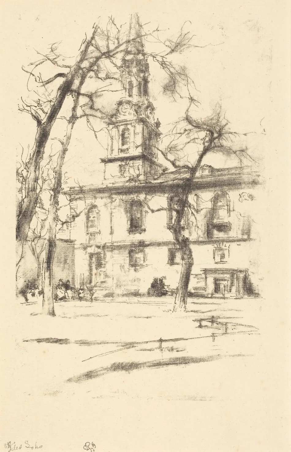 St. Giles-in-the-Fields by James McNeill Whistler