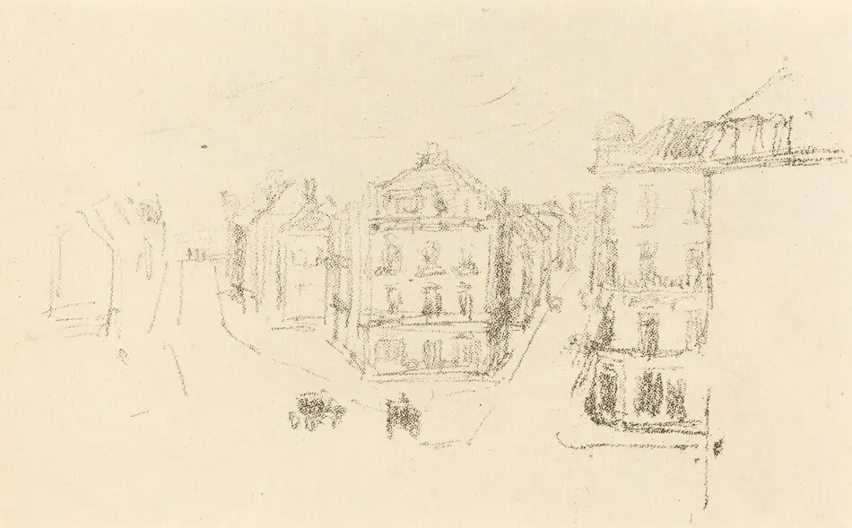 Trial Sketch: Grand Rue, Dieppe by James McNeill Whistler