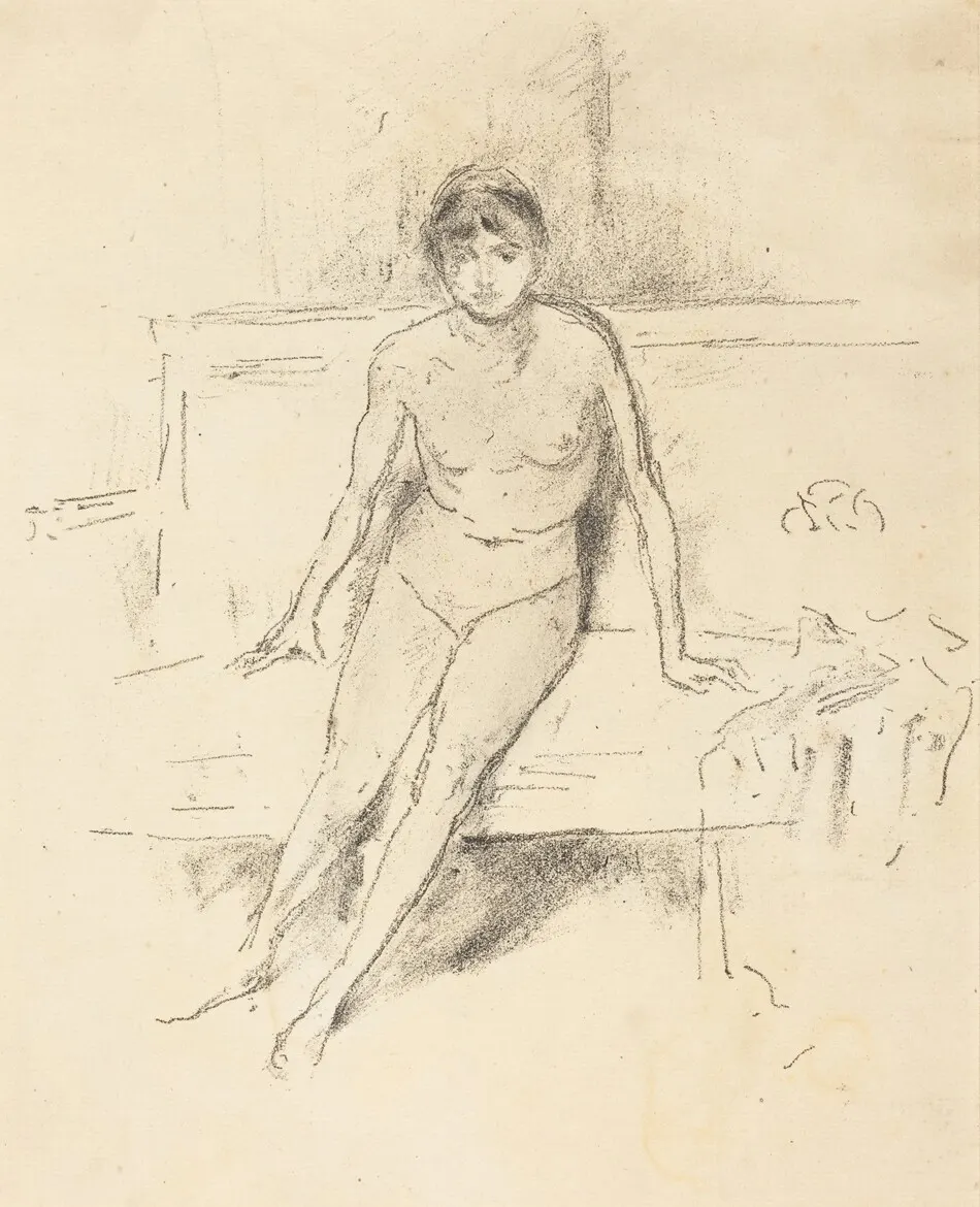 Nude Model on an Empire Sofa by James McNeill Whistler