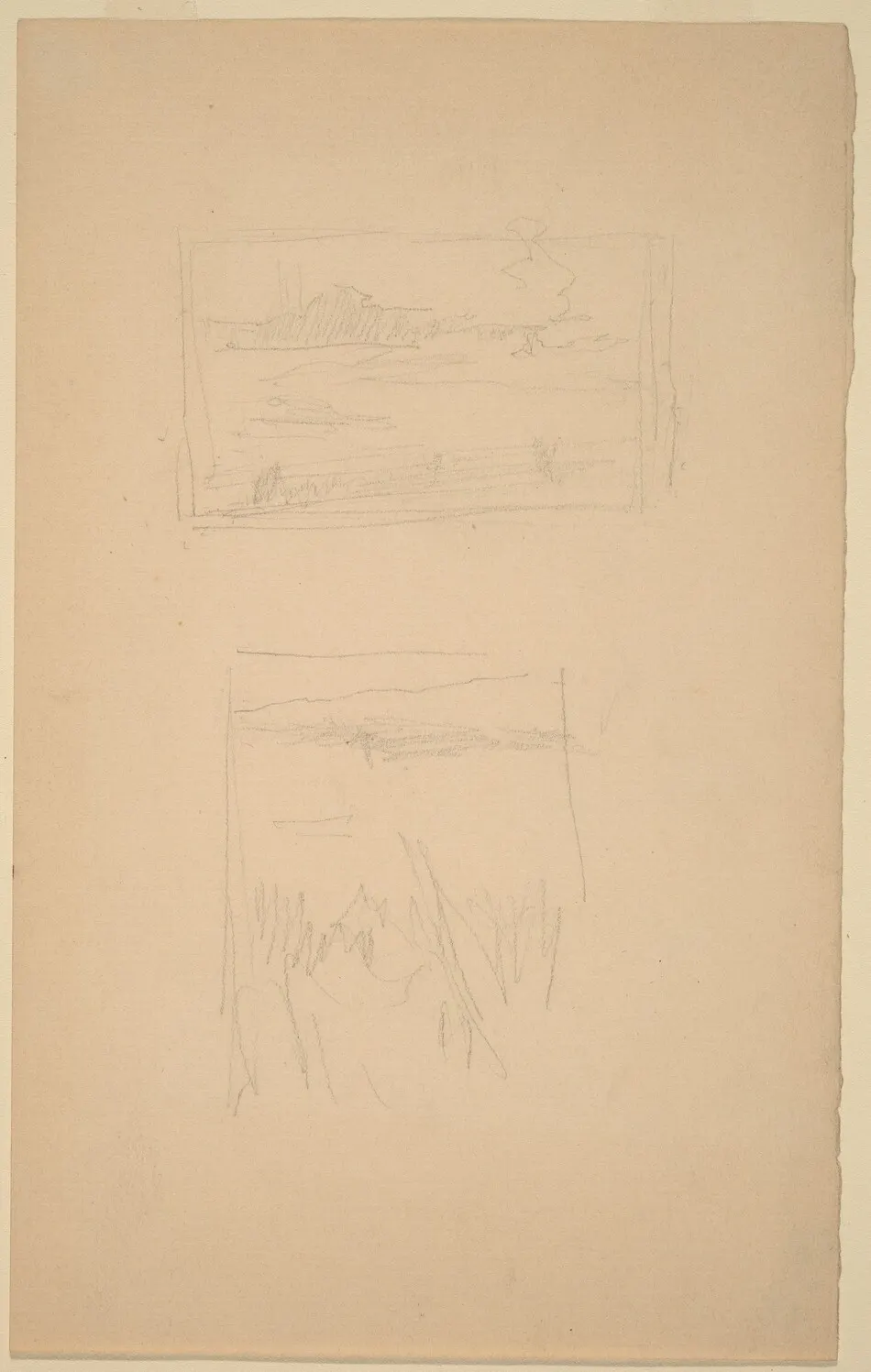 Two Sketches of Landscape Pictures hung at the Society of British Artists by James McNeill Whistler