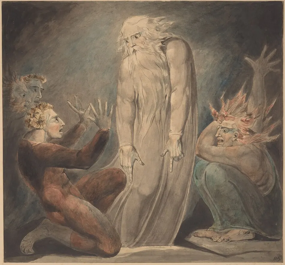 The Ghost of Samuel Appearing to Saul by William Blake
