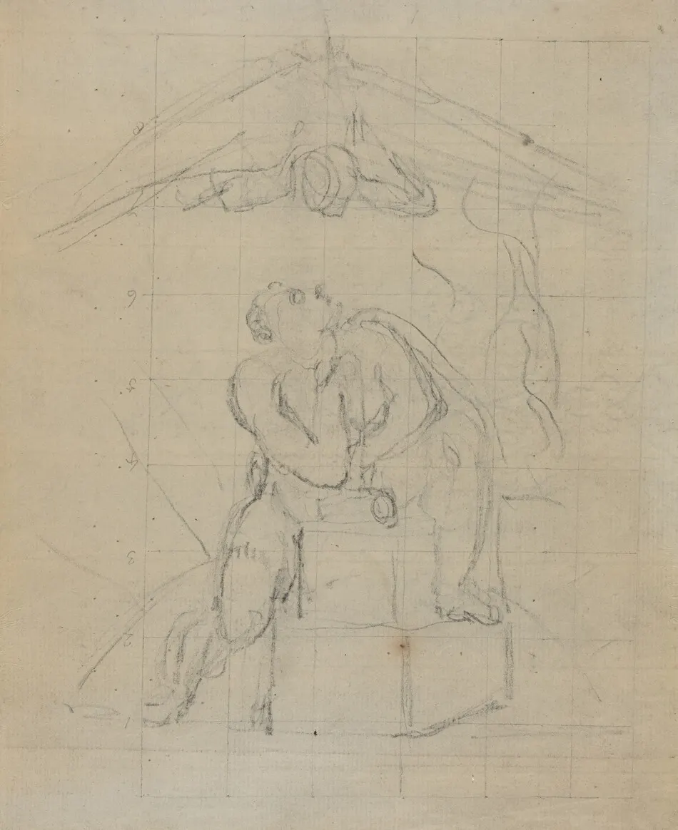 Los and His Spectre [verso] by William Blake