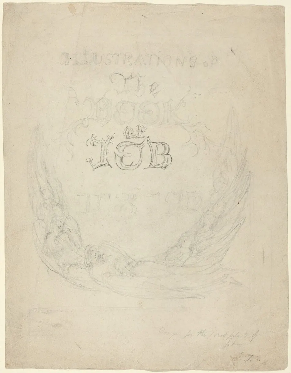 Sketch for the Title-Page of the Engraved Illustrations to the Book of Job by William Blake