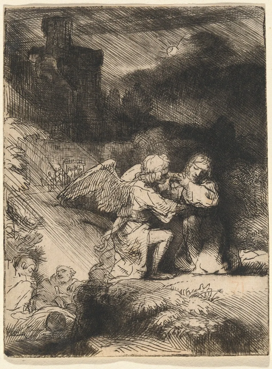 The Agony in the Garden by Rembrandt van Rijn