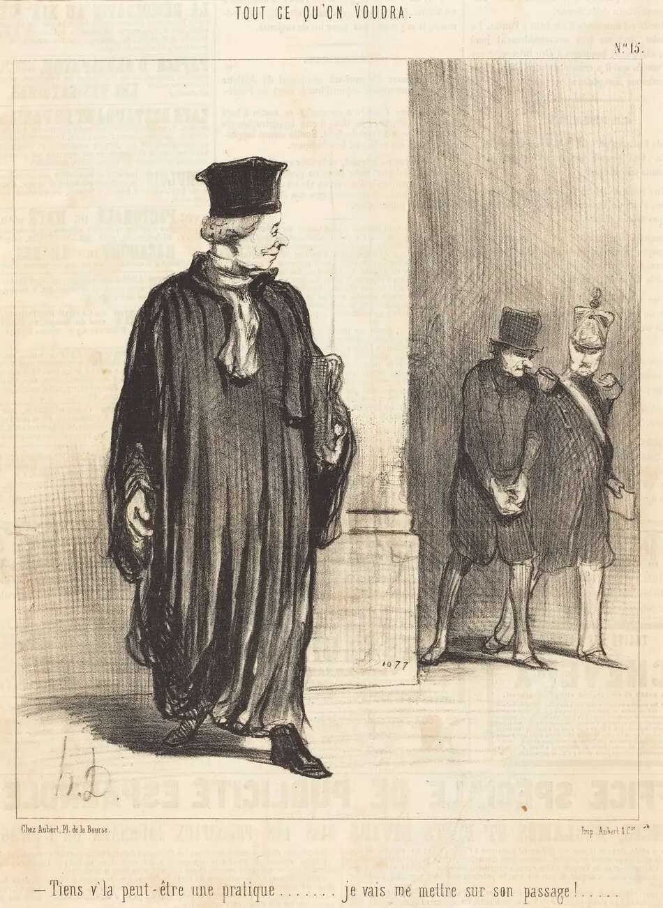 Tiens v'la peut-etre une pratique by Daumier, Honoré