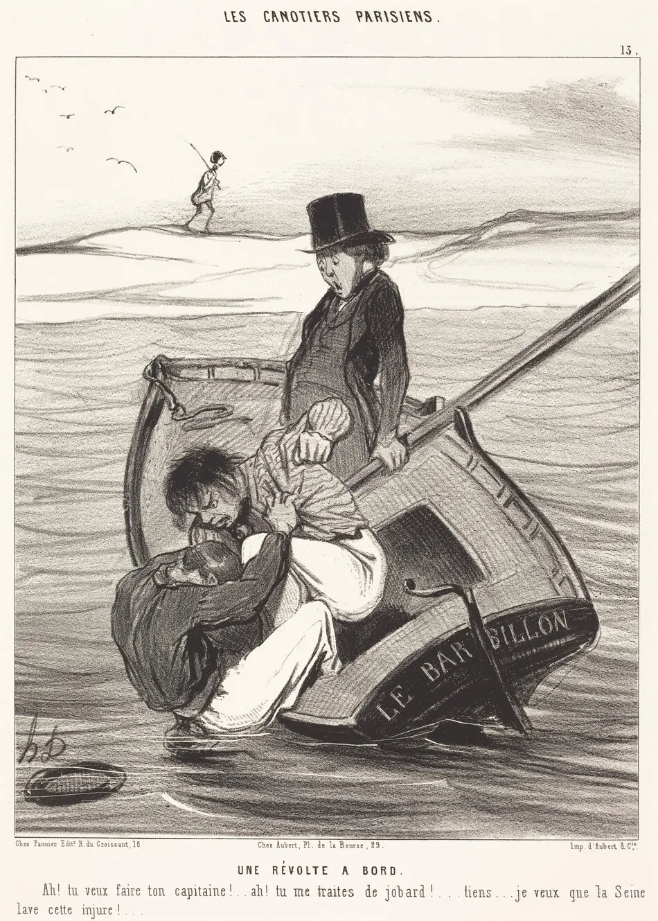 Une Révolte a Bord by Daumier, Honoré
