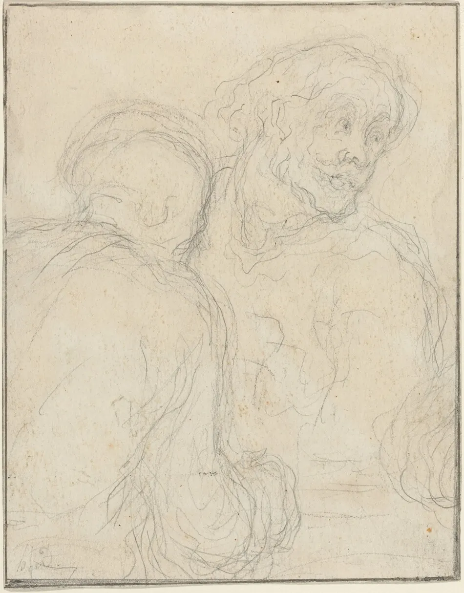 Two Men by Daumier, Honoré