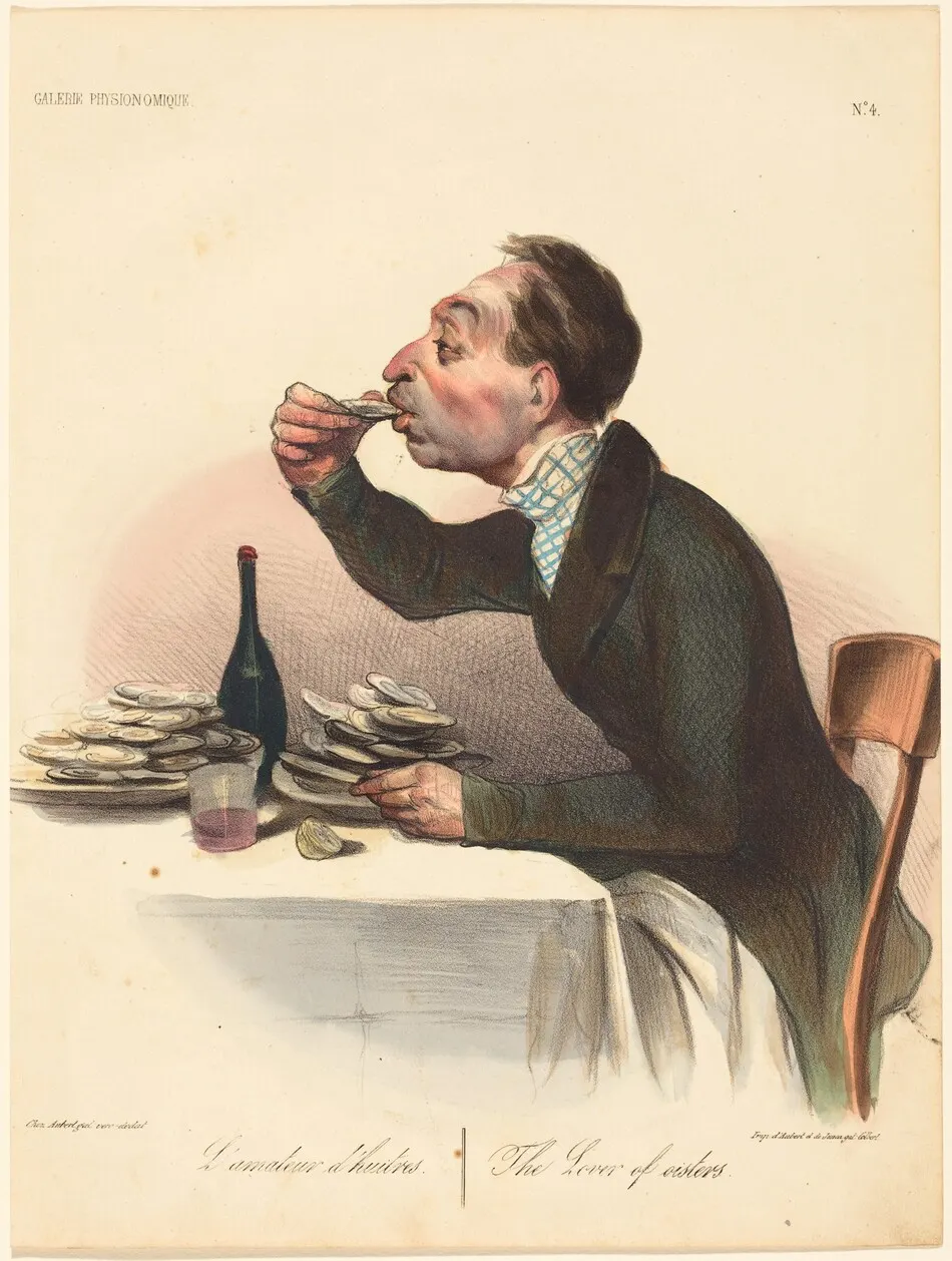 L'amateur d'huitres by Honoré Daumier