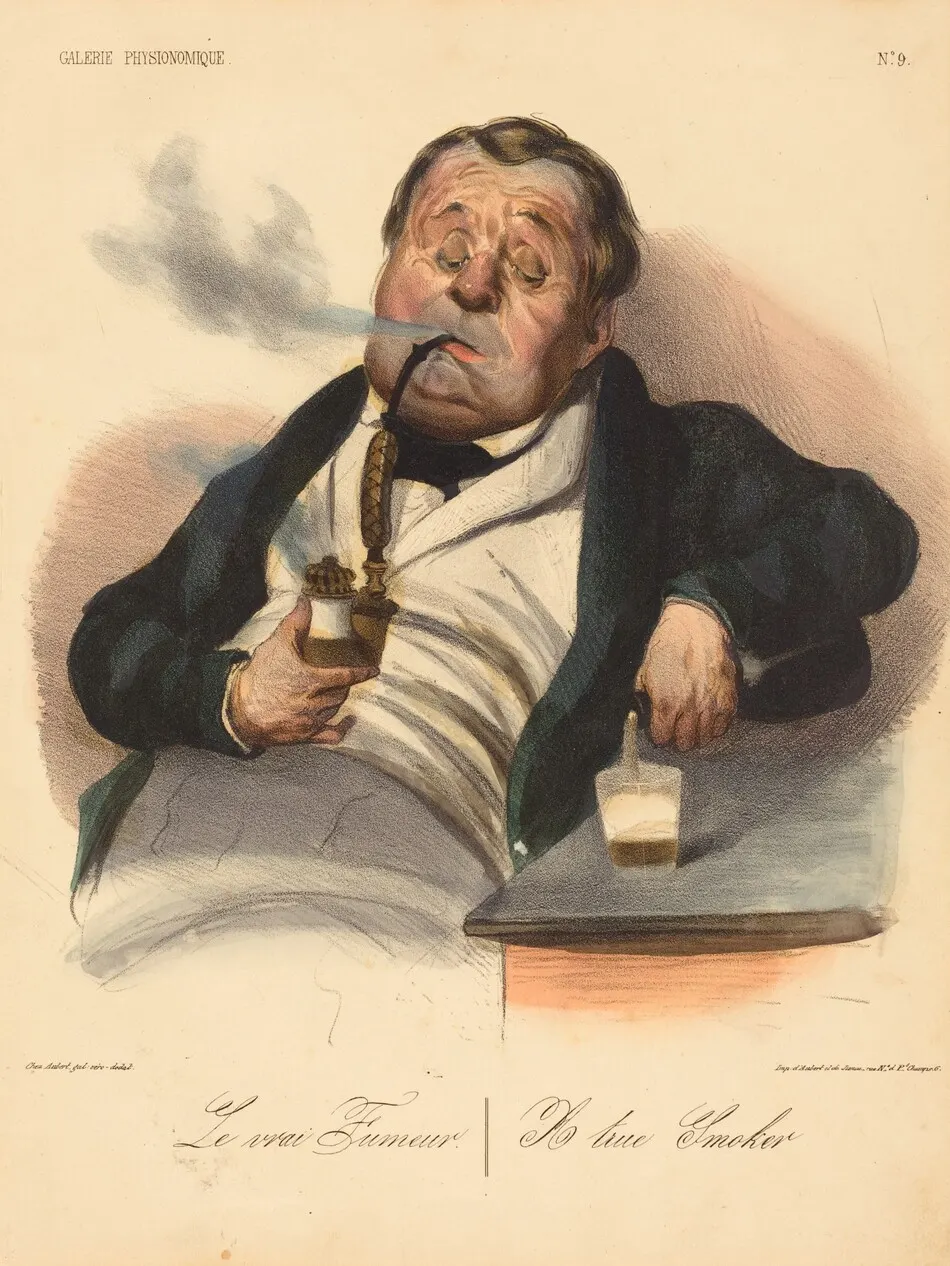 Le vrai Fumeur by Honoré Daumier