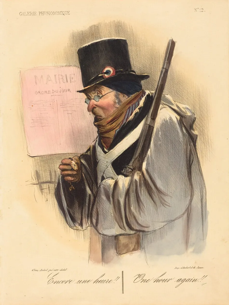 Encore une heure!! by Honoré Daumier