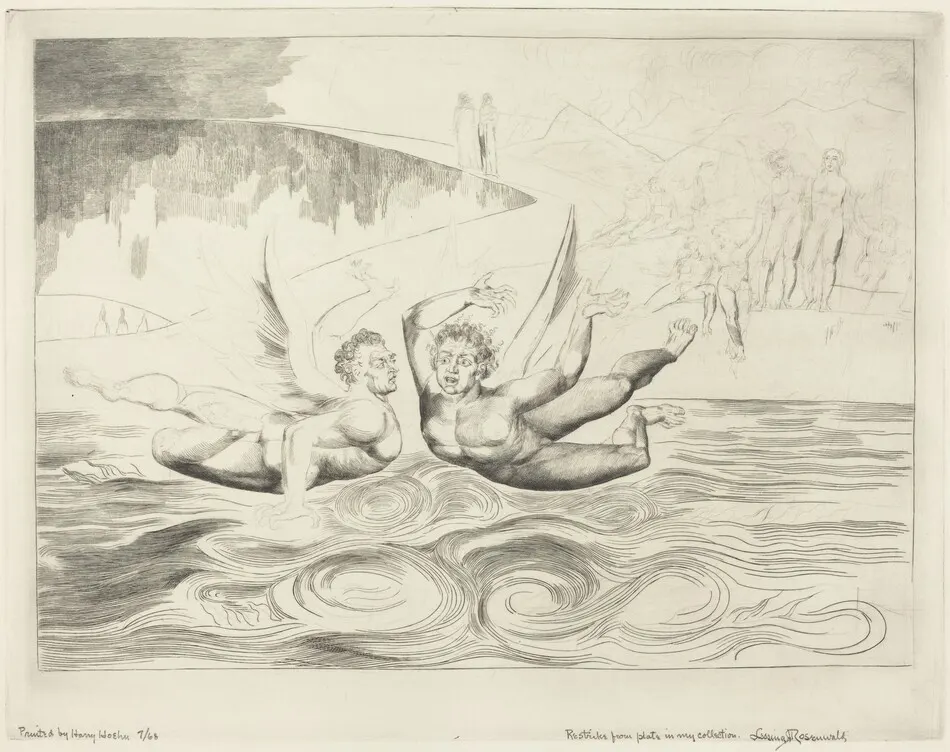 The Circle of the Corrupt Officials; The Devils Mauling Each Other by William Blake